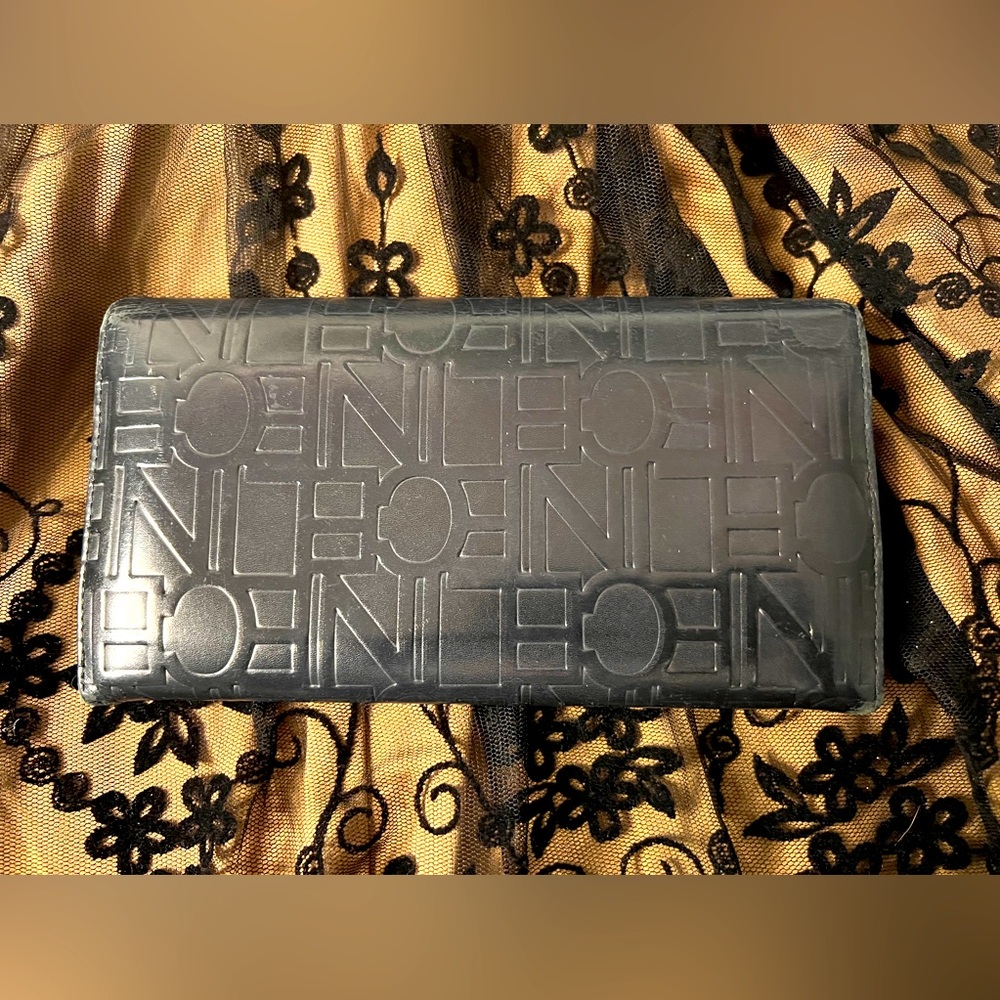 Céline Black Embossed Leather Wallet